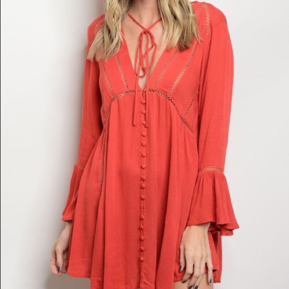 LAST ONE! Long Sleeve Bohemian Tunic Top - Picture 2 of 6